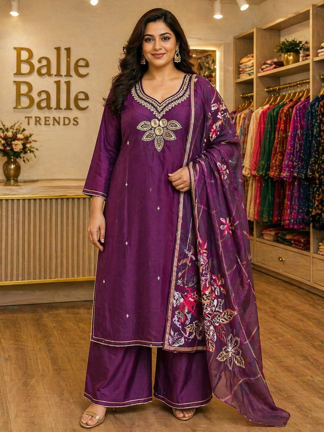 Big Size Roman Silk Suit