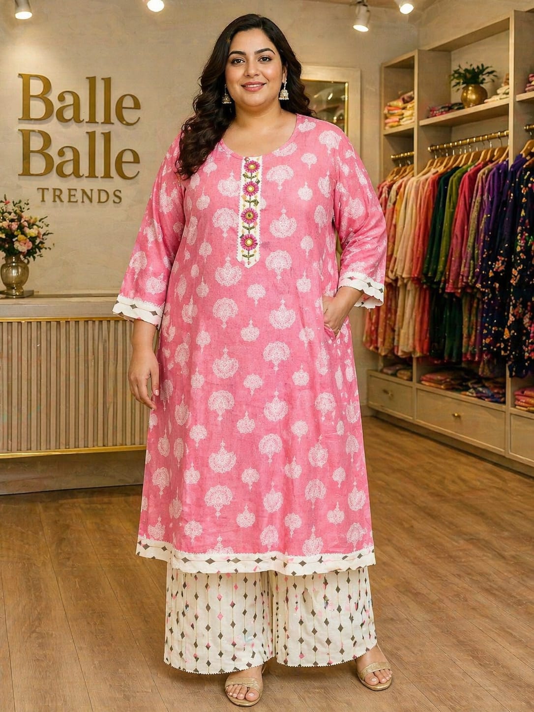 Two tone Febric Kurti set